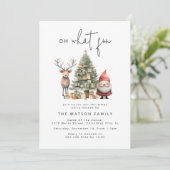 Invitation Fête de Noël Whimsical Watercolor (Debout devant)