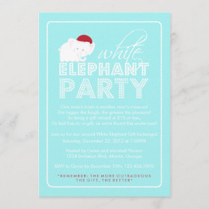 Invitation Fête de Noël White Elephant Gift Exchange