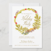 Invitation Fête de Noël Wreath (Devant)