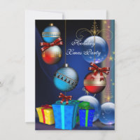 Fête de Noël Xmas Cadeaux Boîtes Boules Rouges Ble