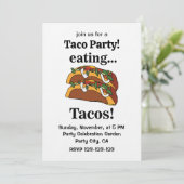 Invitation Fête de nourriture Taco Tacos (Debout devant)