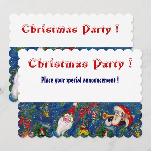 INVITATION FÊTE DE NUIT DE NOËL (Devant / Derrière)