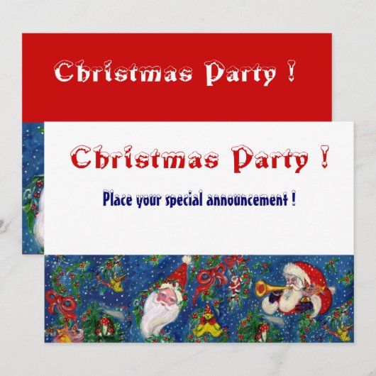 INVITATION FÊTE DE NUIT DE NOËL (Devant / Derrière)