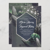 Invitation Fête de Nuit de Plage Tropicale (Devant / Derrière)