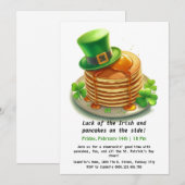 Invitation Fête de pancakes de la Saint-Patrick – Shamrockin' (Devant / Derrière)