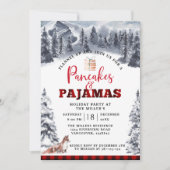 Invitation Fête de Pancakes et Pajama Holiday, Rustic (Devant)