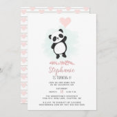 Invitation Fête de Panda (Devant / Derrière)