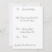 Invitation Fête de papier floral personnalisée tournesol (Dos)