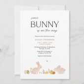 Invitation Fête de Pâques de printemps pour bébé Somebunny (Devant)