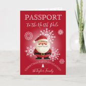 Invitation Fête de passeport unique moderne de Noël Pôle Nord (Devant)