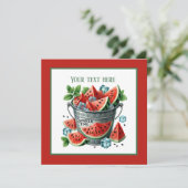 Invitation Fête de pastèque en été (Debout devant)