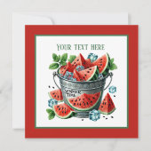 Invitation Fête de pastèque en été (Devant)