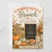 Invitation Fête de Patch de Citrouille Rustique d'Automne (Devant)