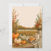Invitation Fête de Patch de Citrouille Rustique d'Automne (Dos)