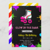 Invitation Fête de patinage à rouleaux (Devant / Derrière)