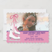 Invitation Fête de patinage sur glace (Devant)