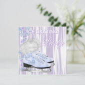 Invitation Fête de patinage sur glace (Debout devant)