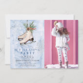 Invitation Fête de patinage sur glace Flocon de neige congelé (Devant)