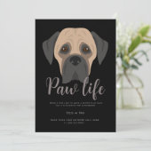 Invitation Fête de patte de chien chiot mignon (Debout devant)