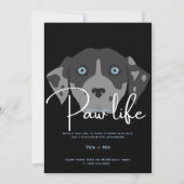 Invitation Fête de patte de chien chiot mignon (Devant)