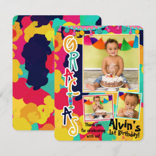 Invitation Fête de peinture colorée Merci de votre gratitude 