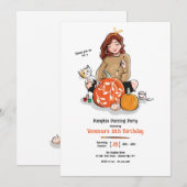 Invitation Fête de peinture de citrouille (Devant / Derrière)