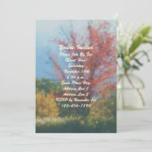 Invitation Fête de peinture de la nature des arbres d'automne (Debout devant)