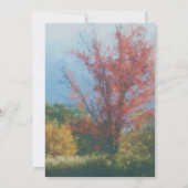 Invitation Fête de peinture de la nature des arbres d'automne (Dos)