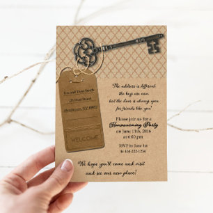 Invitation Fête de pendaison de crémaillère dans une nouvelle