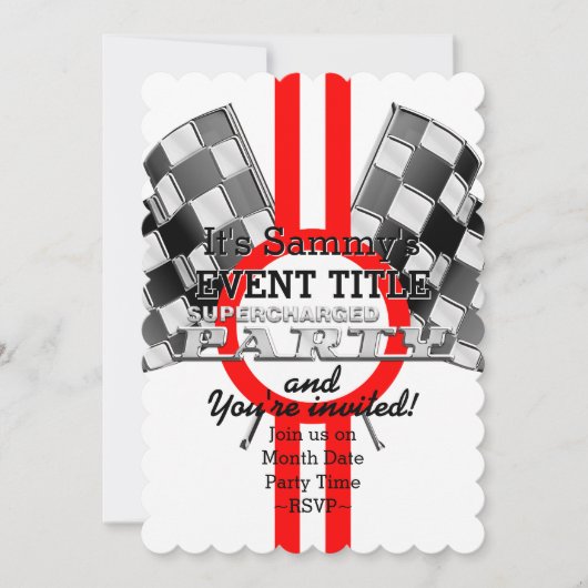 Invitation Fête de performances surchargée personnalisée (Devant)