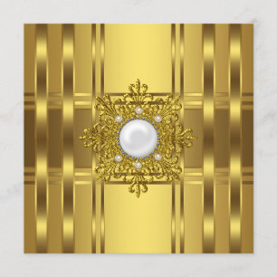 Invitation Fête de perle d'or toute occasion
