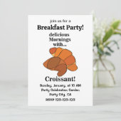 Invitation Fête de petit déjeuner en pâtisserie croissant (Debout devant)