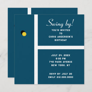 Invitation Fête de Pickleball Créative