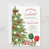 Invitation Fête de pickleball des Fêtes de Noël (Devant)