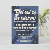 Invitation Fête de Pickleball Navy Paddles Sportifs Anniversa (Debout devant)