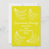 Invitation Fête de pique-nique de banane (Devant)