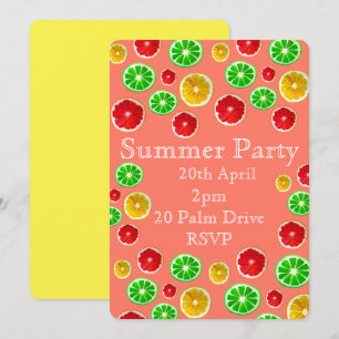 Invitation Fête de pique-nique de fruits d'été