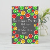 Invitation Fête de pique-nique de fruits d'été (Debout devant)