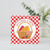 Invitation fête de pique-nique mignonne (Debout devant)