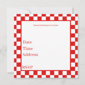 Invitation fête de pique-nique mignonne (Dos)