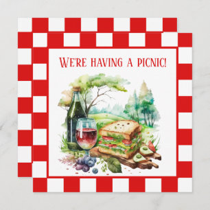 Invitation fête de pique-nique mignonne