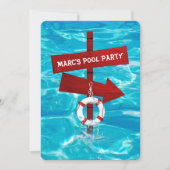 Invitation fête de piscine (Devant)