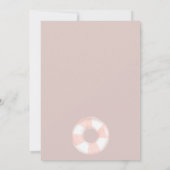 Invitation Fête de piscine à flotteur rose tropical Sweet 16 (Dos)