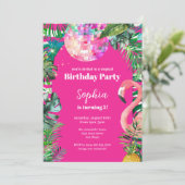 Invitation Fête de Piscine à l'Aquarelle Moderne (Debout devant)