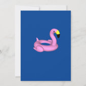Invitation Fête de piscine avec eau flamingo flottante (Dos)