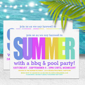 Invitation Fête de piscine de fin d'été