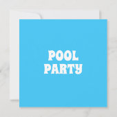Invitation Fête de piscine d'été Anniversaire (Dos)