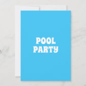 Invitation Fête de piscine d'été Anniversaire (Dos)