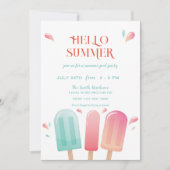 Invitation Fête de piscine d'été Barbecue dans le jardin  (Devant)