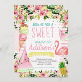 Invitation Fête de piscine d'été dans la glace (Devant / Derrière)